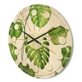 thumbnail image 3 of Designart 'Palm Tropical Leaves II' Mid-Century Modern Wood Wall Clock, 3 of 5