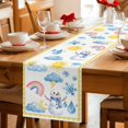 thumbnail image 5 of Cute Snowman Table Runner 120 Inches, Yellow Weather Snowy Rainy Sun Rainbow Bed Runner Dresser Scarves Tabletop for Indoor Outdoor Parties/Ceremony/Banquet, 13"x 120", 5 of 9
