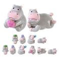 thumbnail image 6 of Masteelf 12 Pcs Cute Resin Hippo Figurines Miniature Animal Decorations Tiny Hippo Ornaments For Desk Bedside Table Cake Toppers And Diy Projects Home Decor, 6 of 8