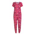 thumbnail image 4 of Secret Treasures Women's Plus Size Short Sleeve T-Shirt and Joggers Pajama Set, 4 of 6
