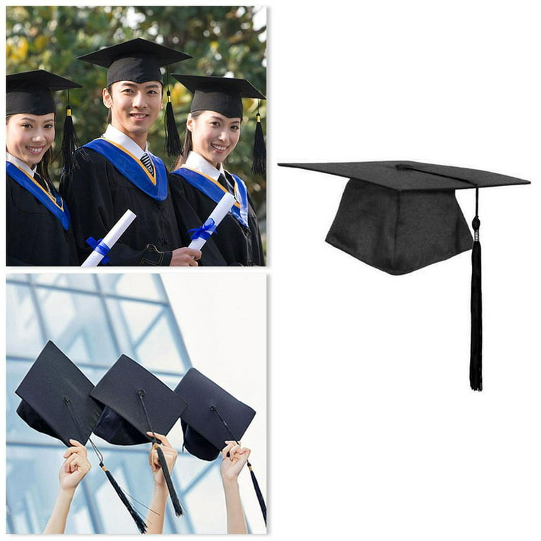 Matte Black High School Cap & Tassel - Graduation Caps