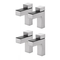 4Pcs Solid Metal Adjustable Wood/Glass Shelf Bracket Wall Mount, Brushed Silver