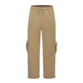 thumbnail image 4 of Hessimy Men's Casual Cargo Pants Workout Joggers Stretch Sweatpants Hiking Drawstring Pants with Multi Pockets(Z03-WH1,5XL）, 4 of 7