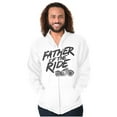 thumbnail image 4 of Biker Dad Father Of Ride Motorcycle Men's Big & Tall Graphic Zip Up Hoodie Brisco Brands 2X, 4 of 5