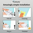 thumbnail image 5 of Shower Door Bottom Seal, 2-Pack Frameless Shower Door Seal Strip for 5/16" Glass Shower Door Sweep, Stop Shower Leaks and Create a Water Barrier 31.5" Long Sweep, 5 of 7