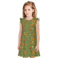 thumbnail image 1 of Fotbe Squirrel And Nuts Vestido de Dormir para Niñas de 3 a 10 Años, Mangas Cortas, Estilo Princesa, Pijama Camisón con Mangas Voladas-Large, 1 of 6