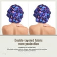 thumbnail image 2 of Yiaed Skull daisy purple Print Satin Bonnet Silk Bonnet Hair Bonnet for Sleeping Hair Bonnets, 2 of 6