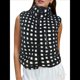 thumbnail image 3 of Chaleco de Cuadros para Mujer, Sin Mangas, de Forro , de Invierno, con Cuello Alto, Cremallera y Bolsillo en el Pecho. Negro XL, 3 of 9