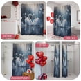 thumbnail image 6 of Valentines Day Shower Curtain, 36" x 72", White Swans Couple Romantic Blue Waterproof Bathroom Curtain Washable Shower Curtain Set with 12 Hooks, 6 of 9