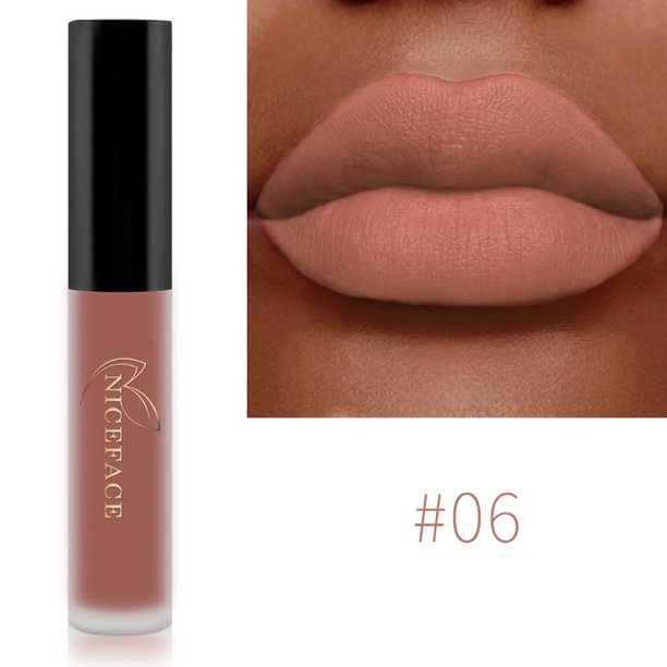 NICEFACE-esmalte de labios de terciopelo mate, resistente al agua, de larga duración, no es fácil de desvanecer, brillo de labios sedoso, suave, Sexy, maquillaje para mujer