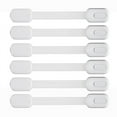 thumbnail image 2 of PREMIUM Adjustable Child Safety Locks - Latches to Baby Proof Cabinets, Drawers, Fridge, Oven, Dishwasher, Toilet Seat - with 3M Adhesive - No Tools or Drilling - 6x Pack white, 2 of 3