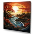 thumbnail image 2 of Designart "Papercut Silence Orange Sunrise I" Landscapes Canvas Wall Art, 2 of 5
