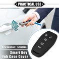 thumbnail image 2 of Unique Bargains Remote Keyless Smart Key Fob Cover for Ford Fusion 2013-2016 5 Button Fashion Soft TPU Black, 2 of 7