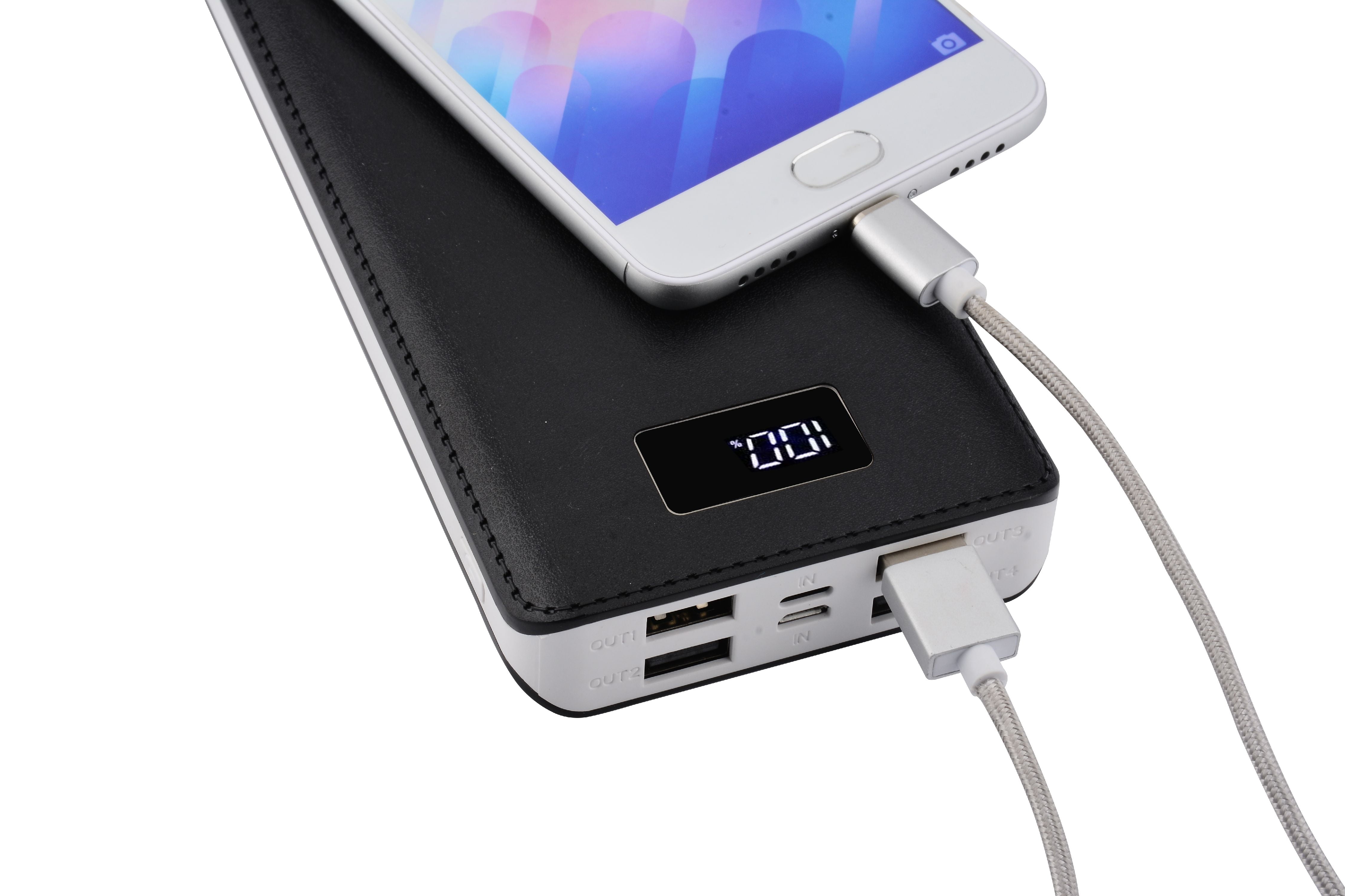 USA 500000mah Portable Power Bank LCD LED 4 USB Battery Charger For Mobile  Phone