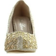 thumbnail image 3 of Bella Luna Myra Sparkle Crystal Gem Rhinestone Glitter Mesh Formal Evening Dress Pumps, 3 of 4