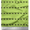 thumbnail image 1 of Soimoi Green Silk Fabric Celebration Flags Party Print Fabric by Yard 42 Inch Wide, 1 of 3
