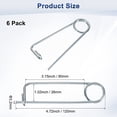 thumbnail image 3 of Uxcell 6-Pack Pin de Seguridad de Chaveta en Forma de Broche, Pines de Acero de Resorte M3.2x80mm, Sujetadores de Broche de Bloqueo Rápido, Clips Retenedores Pesados, 3 of 7