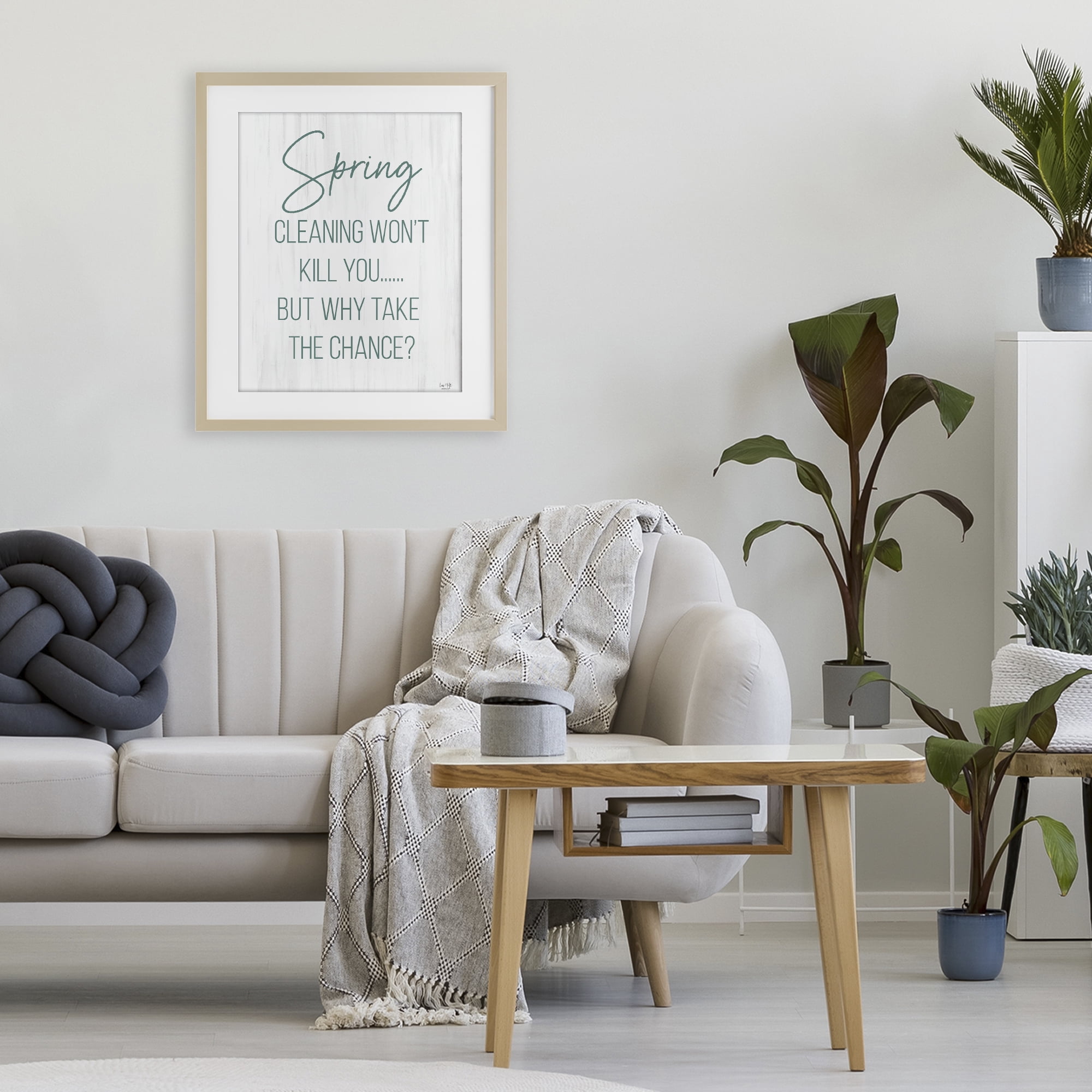 Stupell Industries Spring Cleaning Won't Kill You Birch Framed Print Under Glass, design by Lux + Me Designs