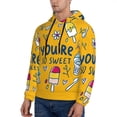 thumbnail image 3 of Salouo You are so Sweet Pattern Men's Fall Hoodie Sweatshirt,Sport Hoodie with Pockets for Men Pullover Casual Hooded Sweatshirt-Small, 3 of 7