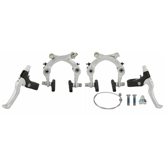 Chrome Alloy U Bike Brake Set. Front and Rear Bicycle Brake set Bike Brake set