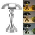 thumbnail image 4 of Rechargeable Mushroom Shape 3 Speed Color Temperature Touch Stepless Dimming Table Lamp With Minimalist Design And Battery Powered For Home, Suitable For Bedside Tables,, 4 of 8