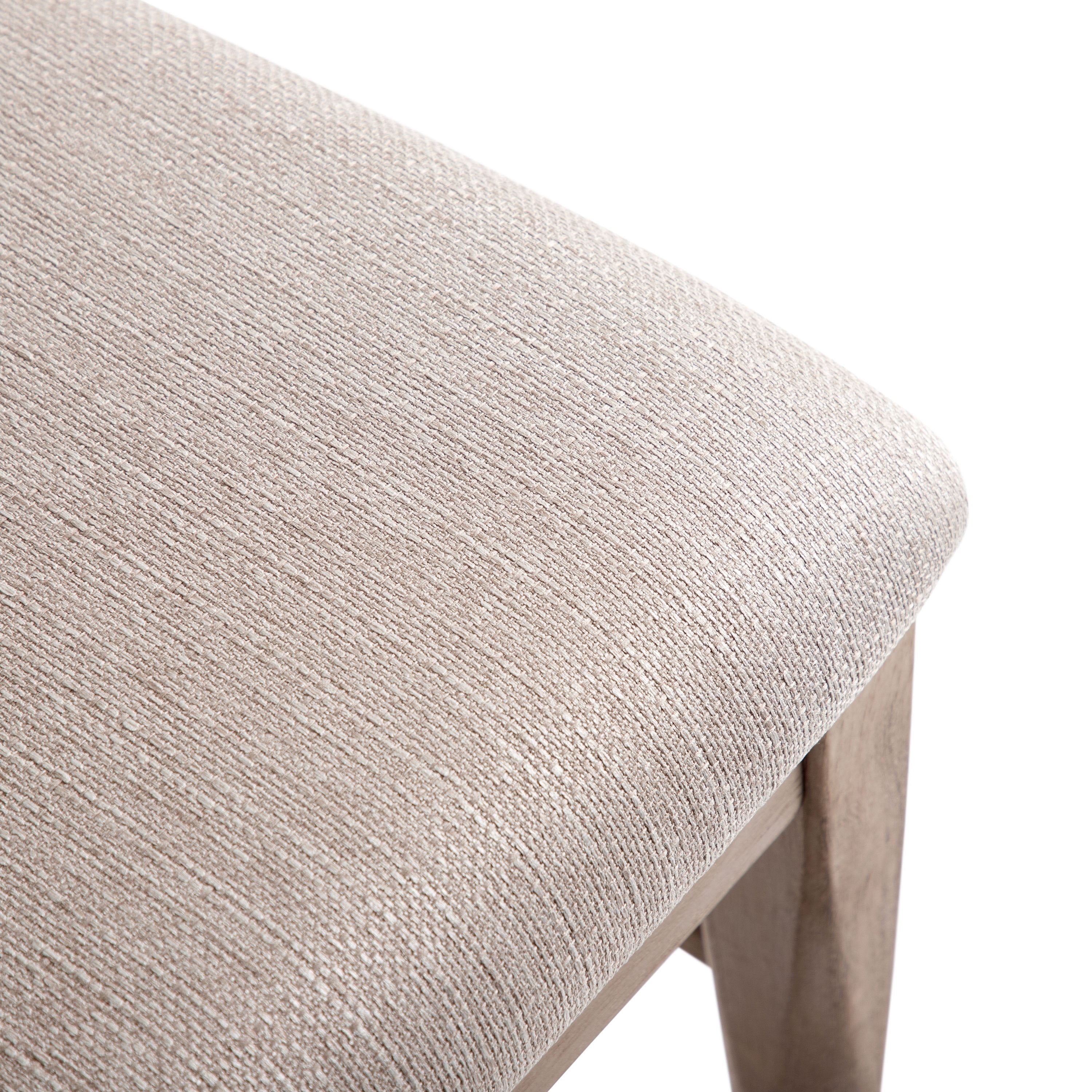 Furniture of America Flin Upholstered Solid Wood Side Chairs, Set of 2, Natural Ash