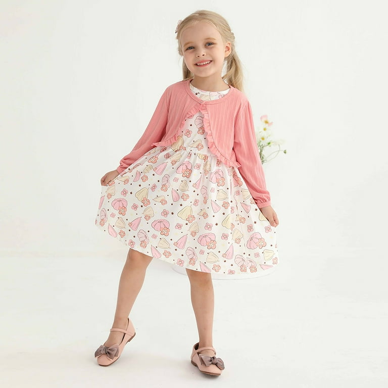 GYRATEDREAM Kid Toddler Girl Fall Dress+Cardigan 2 Piece Pumpkin Sleeveless Dress and Cardigan Set Halloween Thanksgiving Outfits 18M-5Y GYRATEDREAM Kid Toddler Girl Fall Dress+Cardigan 2 Piece Pumpkin Sleeveless Dress and Cardigan Set Halloween Thanksgiving Outfits 18M-5Y