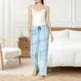 thumbnail image 4 of Sikiie Light Blue Marble Women’s Ultra-Soft Comfy Lounge Pants Sleepwear Comfy Lounge Pants Drawstring Sleep Bottoms with PocketsXX-Large, 4 of 6