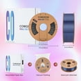 thumbnail image 4 of Comgrow Rainbow Colors Silk PLA 3D Printer Filament, Rainbow PLA Filament 1.75mm, Dimensional Accuracy +/- 0.02 mm with Shiny Silk Rainbow Red Series(1KG), 4 of 7