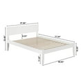 thumbnail image 6 of AFI Orlando Full Solid Wood Platform Bed, White, 6 of 6