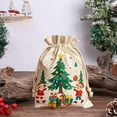 thumbnail image 5 of ToyKingdee Christmas Santa Sack - Soft Linen Christmas Drawstring Gift Bag for Gifts, Toys, Candy Storage, 5 of 6
