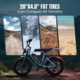 thumbnail image 5 of Pescroa E-Bikes for Adults, 750W Motor Electric Bike for Adults, 28MPH, 20" Fat Tire Electric Bike with 70-90 Miles, 7-Speed Electric Mountain Bike with APP Control, 5 of 10