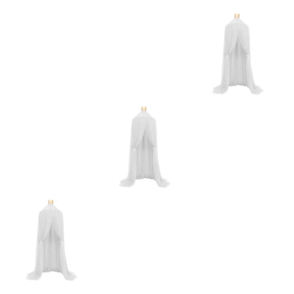 Dosel para cama Advancent Protección efectiva fácil instalación Transpirable Estilo romántico mosquitera de poliéster Capa blanca 7 300