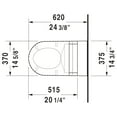 thumbnail image 7 of Duravit 253309-Dual Starck 2 0.8/1.6 Gpf Dual Flush Wall Mounted One Piece Elongated, 7 of 7