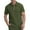 Army Green, variant on Men's Waffle Polo Shirts Quarter Zip Solid Color Short Sleeve Pullover Casual Summer Loose Fit Golf Blouse