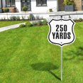 thumbnail image 5 of 250 Yards Golf Course Running Race 5k Marathon Distance Marker 12 inch X 12 inch Shield Shaped Commercial Grade Plastic Sign with Aluminum Mounting Stake Weather Resistant Made in the, 5 of 8