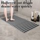 thumbnail image 4 of Alfombra Antideslizante para Baño | Tapete Impermeable de PVC para Baño y Ducha | Secado Rápido, Absorbente para Baño y Puerta de Inodoro | Superficie Suave Antideslizante | Negro | 40x69cm | 1, 4 of 6