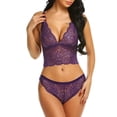 thumbnail image 2 of Everyday Bras for Women Twin Sheets Set with Lace Mens Lace Lingerie Set Clothes Set Underwear for Men Brief 511 Underwear Lace Skirt And Top Set Lace Bra Set Underwire Gents Underpants Purple S, 2 of 5