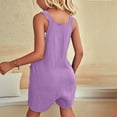 thumbnail image 4 of TQWQT Girls Rompers Size 9-10 for Summer Short Jumpsuit Dressy Casual Teens Sleeveless Overalls Shorts Loose Boho Trendy Beach Outfits with Pocket Purple, 4 of 4