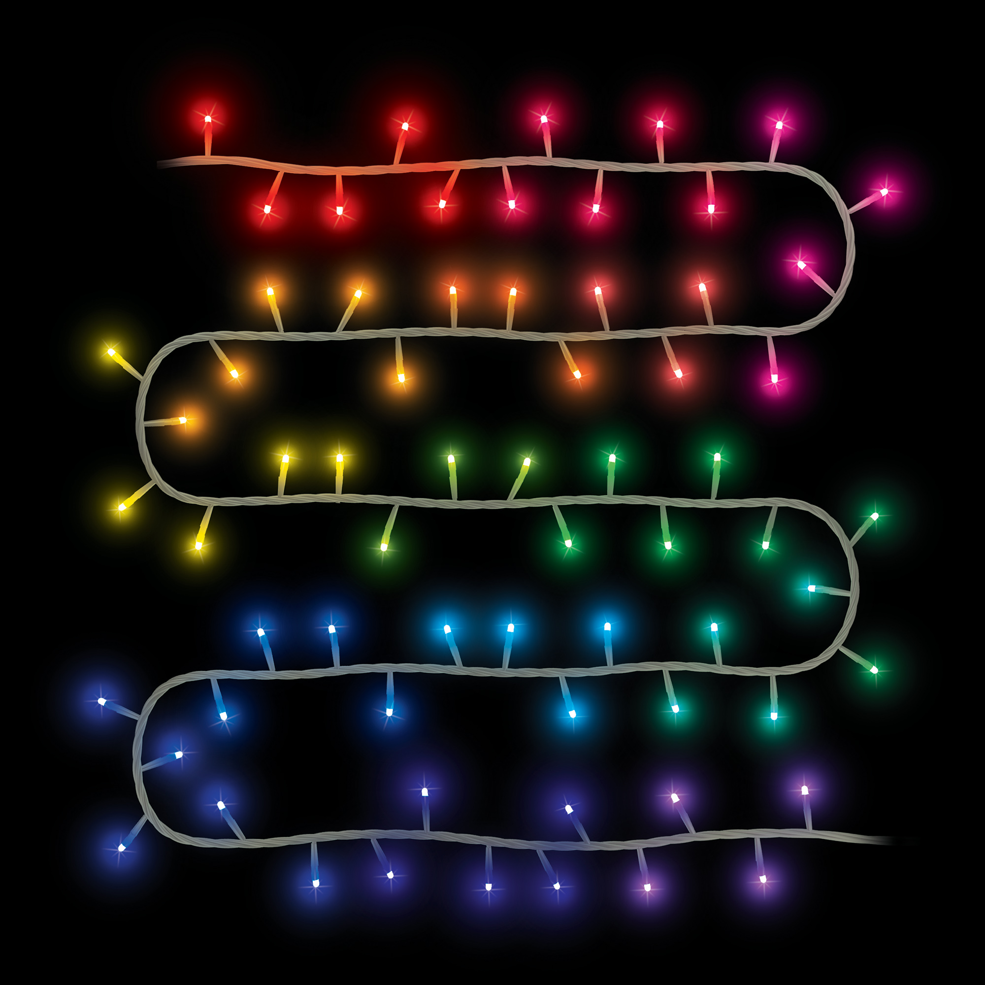 Twinkly Multi-color RGB LED String Lights Holiday Lighting, 6.5' (6 Count) - image 3 of 4