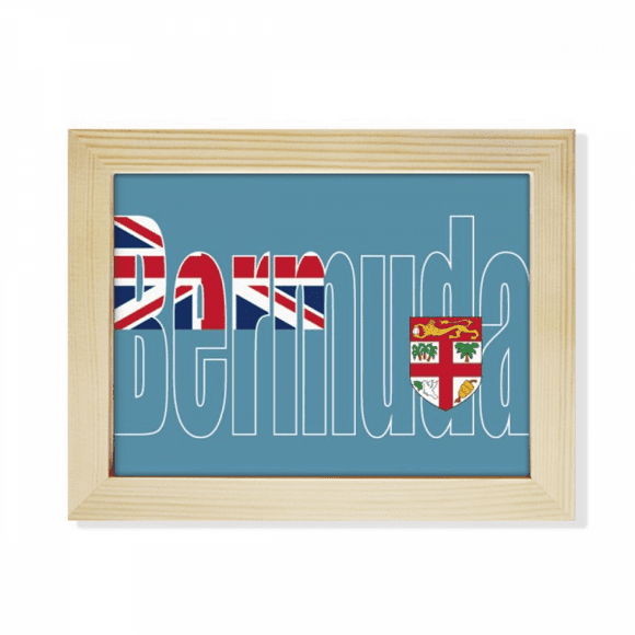 Bermuda Country Flag Name Desktop Photo Frame Picture Art Decoration Painting 6x8 inch