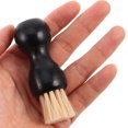 thumbnail image 5 of DEEPCRAFF 3Pcs Wooden Handle Horsehair Shoe Shine Applicator Brush Soft Bristle Polishing Brush, 5 of 6