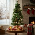 thumbnail image 3 of Northlight Mixed Pine and Pine Cones Artificial Christmas Tree in Jute Base - 39", 3 of 4