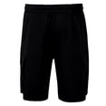 thumbnail image 5 of MIXUE Mens Shorts Summer Solid Color Large Pocket Workwear Casual Loose Comfortable Trendy Business Sports Mens Workout Shorts Daily-Wear,Black,S, 5 of 8