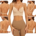 thumbnail image 2 of WHEANG Bras for Women No Underwire Seamless CD Cup Comfort Push Up Bra with Side Support Smoothing Plus Size Everyday Bra Size B Beige, 2 of 4