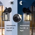 thumbnail image 3 of Dusk to Dawn Outdoor Wall Sconce Light Fixture 2 Pack, Waterproof Black Porch Light, Hardwired Exterior Wall Mount Lantern for Garage Entryway Patio, 3 of 12