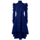thumbnail image 3 of Abrigo gótico de estilo británico de otoño para mujer, vestido de cuello alto irregular de color sólido Steampunk medieval para Halloween, prendas de vestir para mujer, 3 of 5