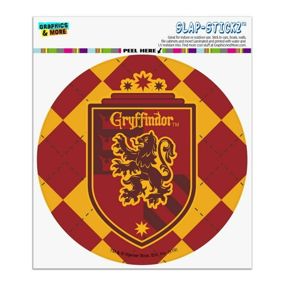 Harry Potter Gryffindor Plaid Sigil Automotive Car Window Locker Circle Bumper Sticker