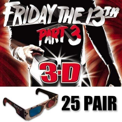 Friday the 13th 3D Glasses Party Pack (GLASSES ONLY 25 pair), great for