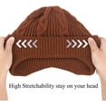 thumbnail image 6 of Muryobao Womens Winter Beanie Hat Slouchy Knit Hats Soft Warm Ski Skull Cap with Ear Flaps Caramel, 6 of 7